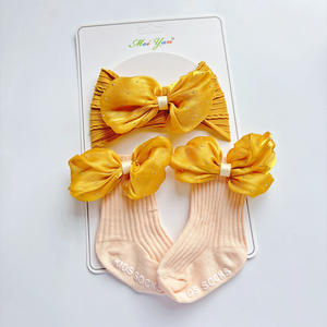 Juego de bandas para el cabello de princesa para bebés de un mes de edad, tocado para fotos de 100 días, Calcetines antideslizantes para recién nacidos, accesorio para el cabello para niños - Product Image 5