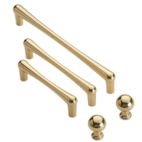 Poignées et Boutons Élégants en Alliage de Zinc au Design Asymétrique, Finition Or Poli et Noir Mat, pour Armoires Modernes, Commodes et Tiroirs