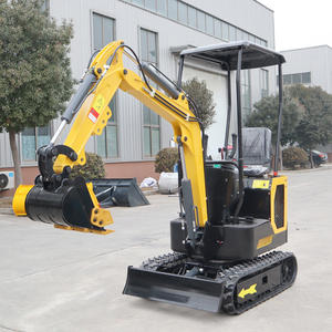 Spedizione gratuita cingolato Micro scavatore completamente idraulico agricoltura escavatore Mini scavatore 1 tonnellata forte potenza Diesel piccolo Bagger - Product Image 6