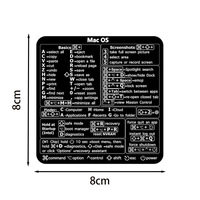 Autocollant de raccourcis clavier double face en acrylique imperméable Baide pour Windows/Word, ordinateur portable, logiciels de bureau et MACOS/MACBOOK