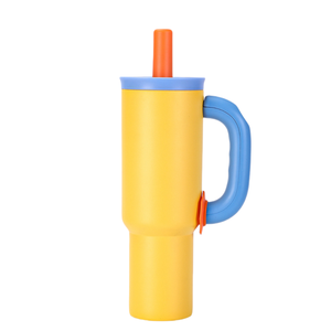 Gobelet isolé en acier inoxydable de 40oz avec poignée Tasse de voyage pour le sport, le camping et le bureau - Product Image 4