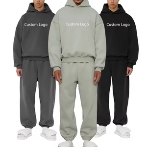 Venta al por mayor Unisex cálido de alta calidad Sudadera con capucha 400/500 GSM 100 algodón pesado tejido polar chándales - Product Image 1