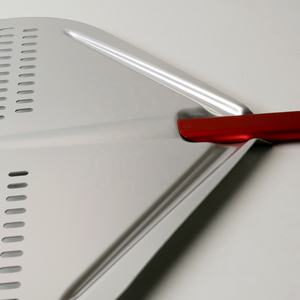 Pala de aluminio perforada cuadrada de 18 pulgadas y 20 pulgadas, cáscara de torneado de <span class=keywords><strong>pizza</strong></span> de aluminio anodizado súper grande con mango largo desmontable - Product Image 5