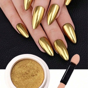 <span class=keywords><strong>Polvo</strong></span> de Espejo Dorado SH para Decoración de <span class=keywords><strong>Uñas</strong></span>, Pigmento Inorgánico con Efecto Cromo, Hecho de Acrílico, <span class=keywords><strong>Polvo</strong></span> Metálico y Lentejuelas - Product Image 1