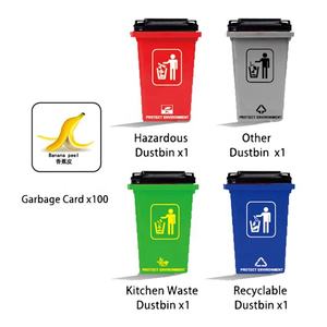 Minicubo de basura de plástico ecológico para niños, juguete educativo de clasificación de basura, cubo de basura, juego de mesa, gran oferta - Product Image 2