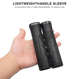 Riderace MTB Bike <span class=keywords><strong>Handlebar</strong></span> Grip Silicone đa màu xe đạp <span class=keywords><strong>Grips</strong></span> Ergonomic thoải mái nhôm khóa thanh kết thúc đi xe đạp bộ phận - Product Image 2