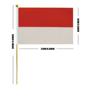 Bandera de Mano de Mónaco con Asta de Madera, Impresión Digital de 14*21cm, Impermeable y Ecológica, Venta al Por Mayor - Product Image 2