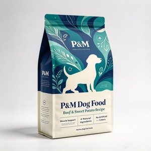 Sacs en PET VMPET PE Mylar avec fermeture à glissière, impression numérique laser holographique personnalisée, résistants à l'humidité, pour l'emballage d'aliments et de collations pour animaux de compagnie - Product Image 1