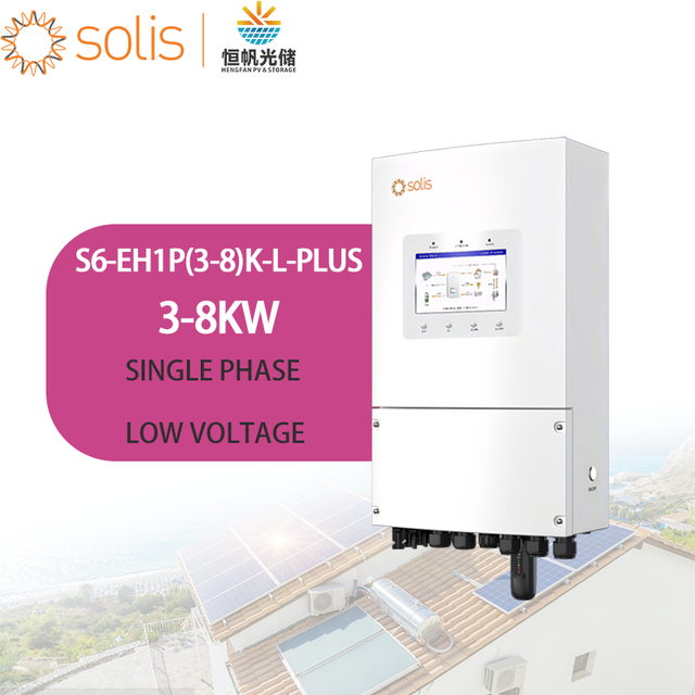 Solis S6-EH1P(3-8)K-L-PLUS Hybrid AC to AC Inverter Single Phase 3-8KW Low Voltage Energy Storage IP66 96.2% Efficiency