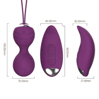 Vibrateur à télécommande pour femmes, boule de Kegel en silicone sûr pour le corps, ensemble d'œufs vibrants, vente en gros d'usine OEM & ODM pour produits intimes féminins