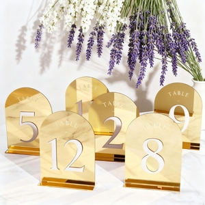 Numeri in Acrilico Personalizzati per Tavoli, Segnaposto Trasparenti con <span class=keywords><strong>Base</strong></span> per Matrimoni, Hotel, Accessori per Feste e Decorazioni - Product Image 6