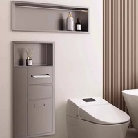 Étagère murale en acier inoxydable 304, design monobloc sans soudure, antirouille, boîte de rangement pour salle de bain, douche, hôtel