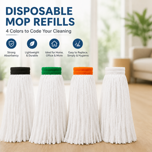 Recharge de tête de balai jetable non tissée pour nettoyage professionnel des sols humides, idéale pour les écoles et les environnements médicaux - Product Image 1