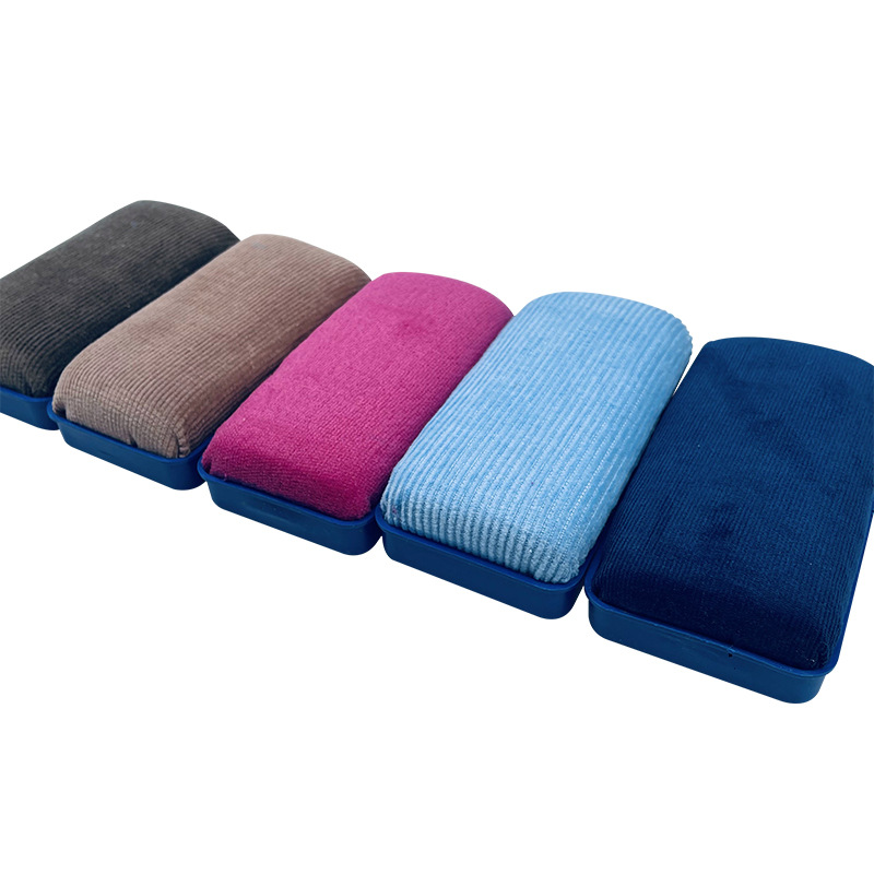 Оптовая продажа, черный, зеленый, синий, белый ластик, мелки, аксессуары для школы и офиса, легко моющийся Магнитный пластиковый ластик из фланелевой ткани