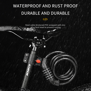 Lucchetto a Cavo in Acciaio per Bici MTB e da Strada - <span class=keywords><strong>Sicurezza</strong></span> Antifurto con <span class=keywords><strong>Password</strong></span> - Product Image 5