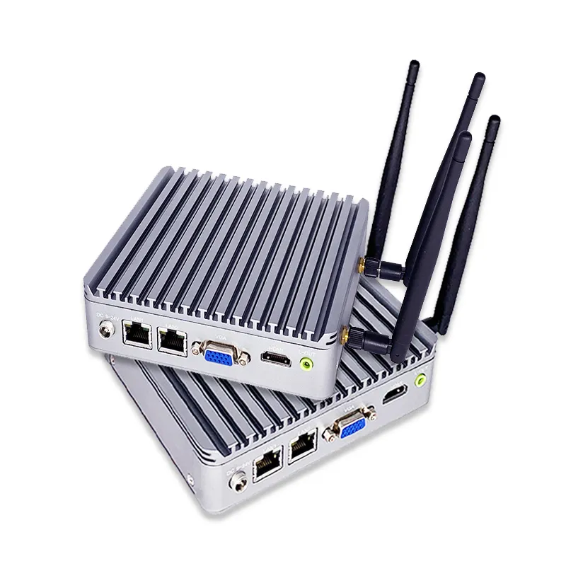 CPU HD Industrial 4g Core i5 i7 computer j1900 CPU 3855U 5200U WIFI mini fanless box pc 4com 6usb port win10 operation