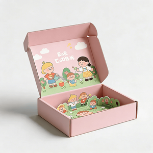 Boîte en carton ondulé personnalisée avec illustration 3D pour enfants, insert personnalisé, boîte <span class=keywords><strong>d</strong></span>'expédition, jouet éducatif pour enfants, solution de marque pour cadeaux - Product Image 3