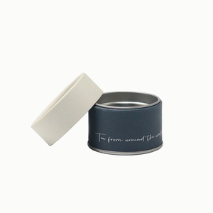 Biodegradable Customized Logo Food Grade Cardboard Case Custom Small <b>Paper</b> Cylinder Tea <b>Leaves</b> Tin with Aluminum Lid - Product Image 2