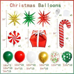 Hot Sale Christmas Latex <b>Balloon</b> <b>Arch</b> Set Red Green White Candy Home Outdoor Christmas Scene Decorations - Product Image 5