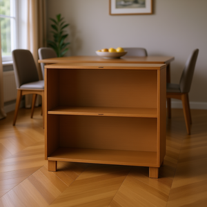 Aparador de Madera Maciza HAMAR, 33.5x13.8x31.5 Pulgadas, Color Marrón Miel, Diseño Escandinavo Moderno, Mueble para Comedor - Product Image 2