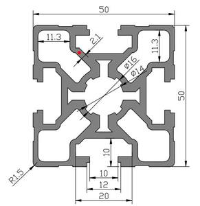 Los Fabricantes de Perfiles de Aluminio de Shanghái Tienen en Stock una Gran Cantidad de Perfiles de Aluminio Estándar Europeo 10-5050b 6063-T5 Plateados - Product Image 2