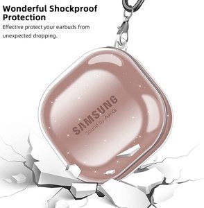 Compatible avec l'étui Samsung <span class=keywords><strong>Galaxy</strong></span> <span class=keywords><strong>Buds</strong></span> 2 Pro/<span class=keywords><strong>Galaxy</strong></span> <span class=keywords><strong>Buds</strong></span> 2/<span class=keywords><strong>Galaxy</strong></span> <span class=keywords><strong>Buds</strong></span> Pro/<span class=keywords><strong>Galaxy</strong></span> <span class=keywords><strong>Buds</strong></span> <span class=keywords><strong>Live</strong></span>, coque souple transparente en TPU - Product Image 2