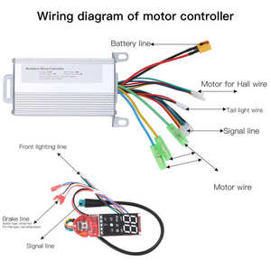 Controlador sin Escobillas de 36V 350W, Acelerador, Faro Delantero, Luz Trasera, Palanca de Manillar, Piezas para Patinete Eléctrico M365/M365 Pro - Product Image 2