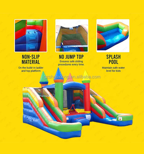 <span class=keywords><strong>Château</strong></span> <span class=keywords><strong>gonflable</strong></span> commercial enfants maison de rebond Double toboggan Combo <span class=keywords><strong>château</strong></span> sautant trampolines avec ventilateur pour location de fête - Product Image 3