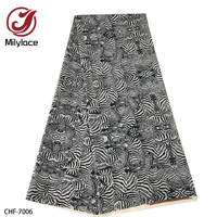 Tissu en Chiffon Doux Imprimé Numérique Africain Wax Ankara Kente Personnalisé pour Robe