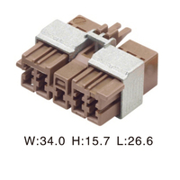 Conector automotriz de plástico eléctrico, conector automático de arnés de cables hembra y macho, 2 unidades
