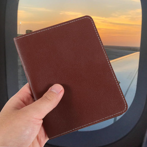 In stock PU leather passport <b>holder</b>, card <b>holder</b>, travel portable travel bag for visas, plane tickets, bank cards, and <b>ID</b> cards. - Product Image 3