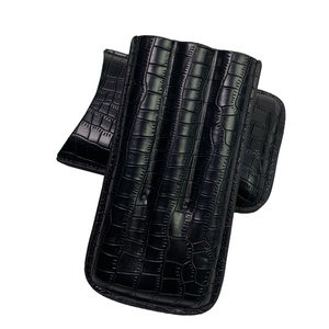 Estuche de Cigarros de Cuero con Patrón de Bambú, Juego de 3 Piezas con Humidificador, Acabado Esmerilado, Diseño de Lujo Ligero, Almacenamiento para Cigarros Cubanos, <span class=keywords><strong>Precio</strong></span> de Fábrica - Product Image 4