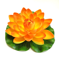 Vente en gros de graines artificielles de fleur de lotus à bas quantité minimale de commande nénuphar artificiel flottant de feuille de lotus artificiel décoratif