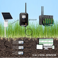 Sonde et Transmetteur de Sol 7-en-1 pour Irrigation, Serre et Foresterie IP68, Conductivité EC LoRa/4G/NB-IoT 0-20mS/cm Précision ±3%