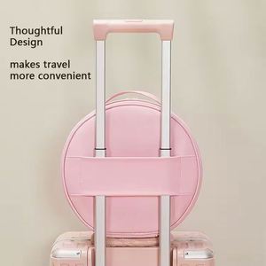Free Sample New Products 2024 Women <b>Makeup</b> box With Round Led Mirror Rechargeable Cosmetic <b>Case</b> <b>Makeup</b> Train <b>Case</b> Cosmetic bag - Product Image 4