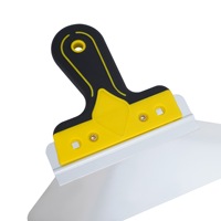 Spatule à mastic murale de haute qualité avec manche en caoutchouc et lame droite en acier inoxydable