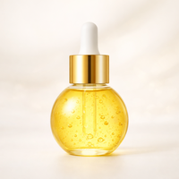 Emballage cosmétique personnalisé en PET transparent 50ml 100ml Flacon d'huile essentielle rond unique avec compte-gouttes Impression sérigraphique OEM