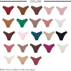 I-0138 Sous-vêtements pour femmes, grande taille, sexy, en coton uni, sans couture, respirant, écologique, avec un design en forme de V, très vendus - Product Image 5