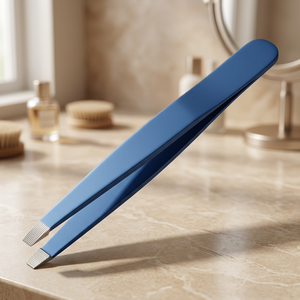 Pince à épiler inclinée en acier inoxydable, de couleur bleue, offre spéciale - Product Image 3