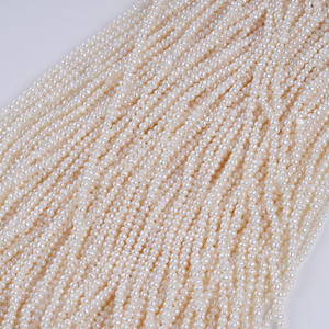 Collar de Perlas de Agua Dulce Naturales Blancas de Zhuji de 3.5-4 mm, Cuentas Sueltas para Hacer Joyería con Perlas de Imitación al por Mayor - Product Image 2