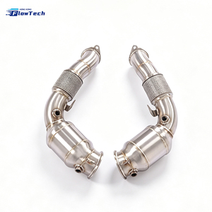 ท่อลงเทอร์โบประสิทธิภาพสูงสำหรับ BMW E71 X5M X6M 4.4T S63 ผลิตจากสแตนเลส 304 สำหรับรถแข่ง พร้อมมาตรฐานยูโร 5 และเซลล์กรอง 200 เซลล์ - Product Image 4