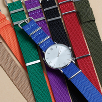 Bracelet de montre Perlon tressé en nylon Offres Spéciales, plusieurs couleurs, 14mm, 16mm, 18mm, 20mm, 22mm, 24mm