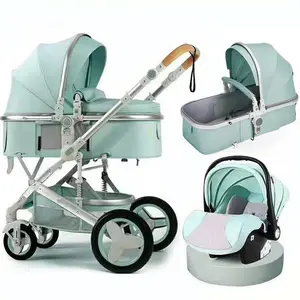 Carrinho de bebê 3 em 1 luxuoso para bebês, carrinho de bebê multifuncional para viagens, ideal para paisagens e ambientes, mais vendido
