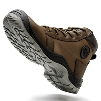 Chaussures de Sécurité en Cuir Véritable, à Embout d'Acier, pour Hommes, Bâtiment et Travaux Industriels