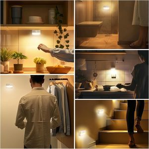 Set <span class=keywords><strong>di</strong></span> 8 Luci Notturne LED con Sensore <span class=keywords><strong>di</strong></span> Movimento, Wireless, a Batteria, per Scale, Armadi, Corridoi, Camere da Letto e Sotto i Mobili - Product Image 4