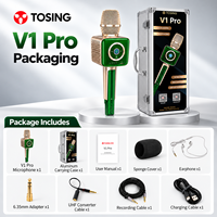 TOSING V1 Pro Kabelloser Lautsprecher mit Mikrofon, Duale 25W Lautsprecher für Heim-Karaoke und Familienunterhaltung
