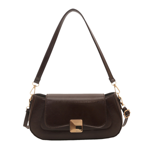 Bolso bandolera elegante y versátil, nuevo estilo 2026, bolso chic para mujer, color sólido, cierre retro, bolso de axila - Product Image 5