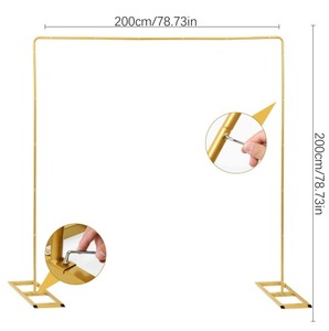 Arco <span class=keywords><strong>de</strong></span> boda transfronterizo para decoración <span class=keywords><strong>de</strong></span> escenarios, soporte para flores, arco dorado para fiestas <span class=keywords><strong>de</strong></span> boda 001 - Product Image 4