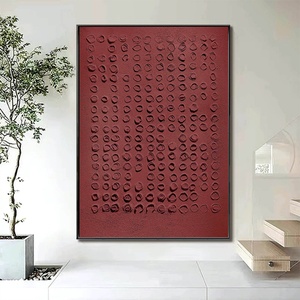 Art mural moderne pour salon, peinture à l'huile acrylique peinte à la main sur toile avec texture, art mural minimaliste, grands arts décoratifs - Product Image 2