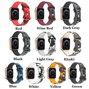 Correa de reloj de silicona suave de camuflaje para Apple Watch 10 42mm 46mm 8 7 6 5 4 3 2 1 <span class=keywords><strong>SE</strong></span> <span class=keywords><strong>40mm</strong></span> 44mm 45mm 49mm - Product Image 2